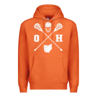 Carrot ohio lacrosse sticks & helmet state outline lax player t shirt Premium Hoodie - linhVisuals