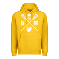 Lemon ohio lacrosse sticks & helmet state outline lax player t shirt Premium Hoodie - linhVisuals