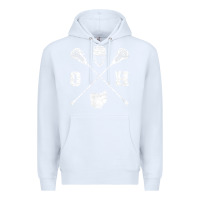 White ohio lacrosse sticks & helmet state outline lax player t shirt Premium Hoodie - linhVisuals