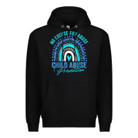 Black no excuse child abuse prevention awareness leopard rainbow t shirt Premium Hoodie - linhVisuals