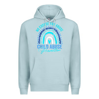 Blue Mist no excuse child abuse prevention awareness leopard rainbow t shirt Premium Hoodie - linhVisuals