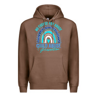 Chestnut no excuse child abuse prevention awareness leopard rainbow t shirt Premium Hoodie - linhVisuals