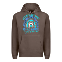 Coffee no excuse child abuse prevention awareness leopard rainbow t shirt Premium Hoodie - linhVisuals