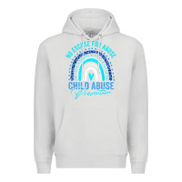 Dove Grey no excuse child abuse prevention awareness leopard rainbow t shirt Premium Hoodie - linhVisuals