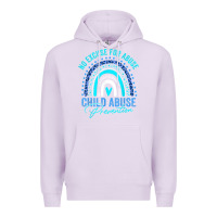 Lilac no excuse child abuse prevention awareness leopard rainbow t shirt Premium Hoodie - linhVisuals