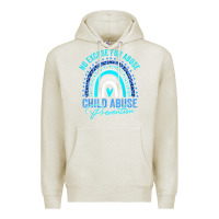 Oatmeal Heather no excuse child abuse prevention awareness leopard rainbow t shirt Premium Hoodie - linhVisuals