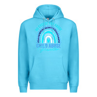 Ocean Blue no excuse child abuse prevention awareness leopard rainbow t shirt Premium Hoodie - linhVisuals