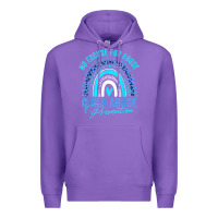 Purple no excuse child abuse prevention awareness leopard rainbow t shirt Premium Hoodie - linhVisuals