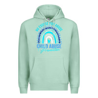 Seafoam no excuse child abuse prevention awareness leopard rainbow t shirt Premium Hoodie - linhVisuals