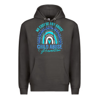 Smoke no excuse child abuse prevention awareness leopard rainbow t shirt Premium Hoodie - linhVisuals