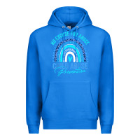 True Royal no excuse child abuse prevention awareness leopard rainbow t shirt Premium Hoodie - linhVisuals