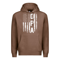 Chestnut opa gift america flag gift for men father's day pullover hoodie Premium Hoodie - linhVisuals