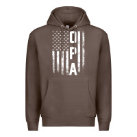 Coffee opa gift america flag gift for men father's day pullover hoodie Premium Hoodie - linhVisuals