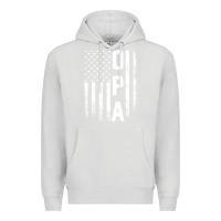 Dove Grey opa gift america flag gift for men father's day pullover hoodie Premium Hoodie - linhVisuals