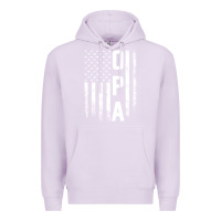 Lilac opa gift america flag gift for men father's day pullover hoodie Premium Hoodie - linhVisuals