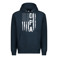 Navy opa gift america flag gift for men father's day pullover hoodie Premium Hoodie - linhVisuals
