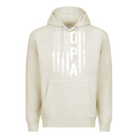 Oatmeal Heather opa gift america flag gift for men father's day pullover hoodie Premium Hoodie - linhVisuals