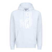 White opa gift america flag gift for men father's day pullover hoodie Premium Hoodie - linhVisuals