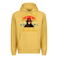 Antique Gold vintage only you can prevent communism funny bear camping t shirt Premium Hoodie - linhVisuals