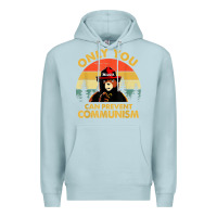 Blue Mist vintage only you can prevent communism funny bear camping t shirt Premium Hoodie - linhVisuals