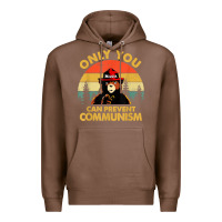 Chestnut vintage only you can prevent communism funny bear camping t shirt Premium Hoodie - linhVisuals