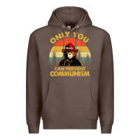 Coffee vintage only you can prevent communism funny bear camping t shirt Premium Hoodie - linhVisuals