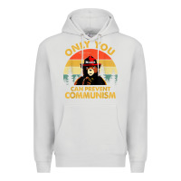 Dove Grey vintage only you can prevent communism funny bear camping t shirt Premium Hoodie - linhVisuals