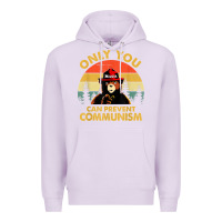 Lilac vintage only you can prevent communism funny bear camping t shirt Premium Hoodie - linhVisuals