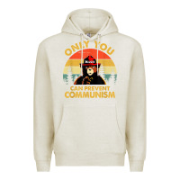 Oatmeal Heather vintage only you can prevent communism funny bear camping t shirt Premium Hoodie - linhVisuals