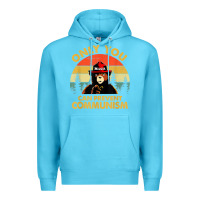 Ocean Blue vintage only you can prevent communism funny bear camping t shirt Premium Hoodie - linhVisuals