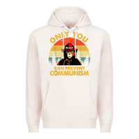 Pale Pink vintage only you can prevent communism funny bear camping t shirt Premium Hoodie - linhVisuals