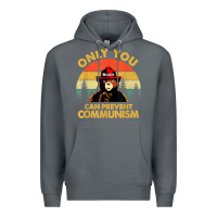 Rock vintage only you can prevent communism funny bear camping t shirt Premium Hoodie - linhVisuals