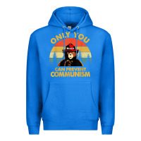 True Royal vintage only you can prevent communism funny bear camping t shirt Premium Hoodie - linhVisuals