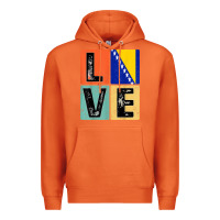 Carrot vintage retro i love bosnia flag for bosnian pride gift t shirt Premium Hoodie - linhVisuals