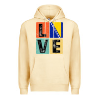 Pina Colada vintage retro i love bosnia flag for bosnian pride gift t shirt Premium Hoodie - linhVisuals