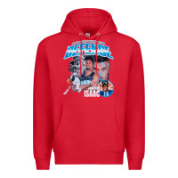 Red Jonathan Isaac Vintage Premium Hoodie - linhVisuals