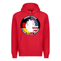 Red proudly served bitburg air base germany military veteran t shirt Premium Hoodie - linhVisuals