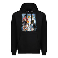Black David Beckham Vintage Premium Hoodie - linhVisuals