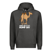 Charcoal Heather what day is it hump day funny camels hump day t shirt Premium Hoodie - linhVisuals