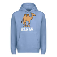 Colony Blue what day is it hump day funny camels hump day t shirt Premium Hoodie - linhVisuals