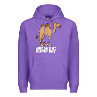 Purple what day is it hump day funny camels hump day t shirt Premium Hoodie - linhVisuals