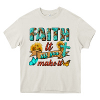 Cream Faith It Till You Make It Heavy Core Tee - BundleAndBundleShop