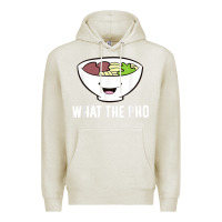 Oatmeal Heather what the pho vietnamese pho t shirt Premium Hoodie - linhVisuals
