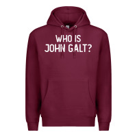 Burgundy who is john galt libertarian and book quote t shirt Premium Hoodie - linhVisuals