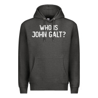 Charcoal Heather who is john galt libertarian and book quote t shirt Premium Hoodie - linhVisuals