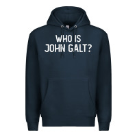 Navy who is john galt libertarian and book quote t shirt Premium Hoodie - linhVisuals
