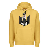 Antique Gold rat terrier dog in pocket, rattie puppy, ratting terrier t shirt Premium Hoodie - linhVisuals