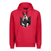Cardinal rat terrier dog in pocket, rattie puppy, ratting terrier t shirt Premium Hoodie - linhVisuals