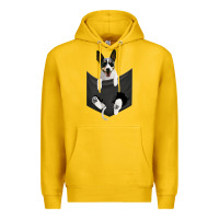 Lemon rat terrier dog in pocket, rattie puppy, ratting terrier t shirt Premium Hoodie - linhVisuals