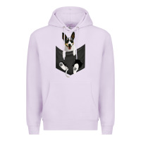 Lilac rat terrier dog in pocket, rattie puppy, ratting terrier t shirt Premium Hoodie - linhVisuals